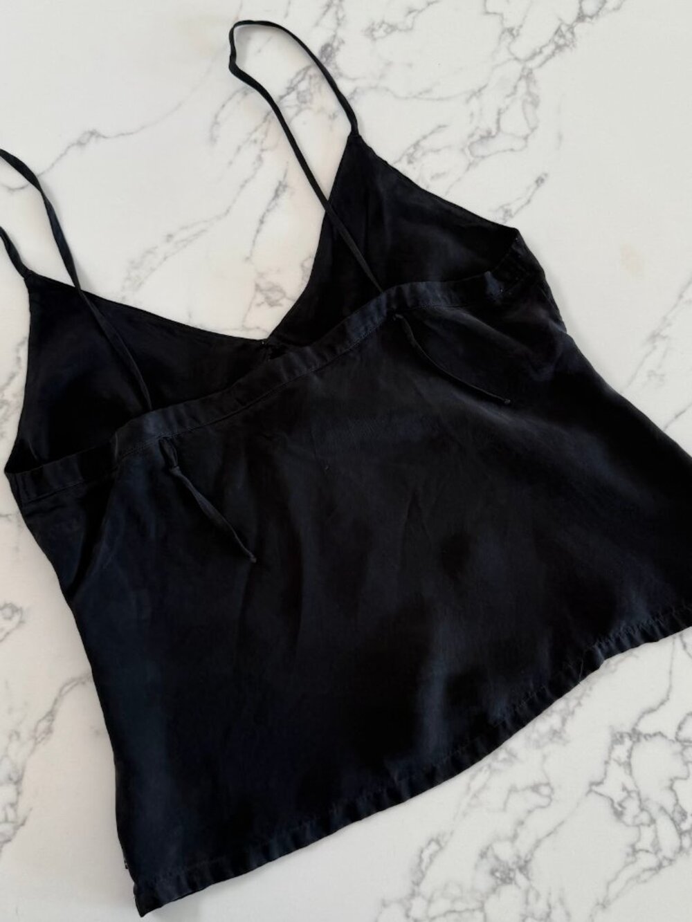 Afends Gemma Cupro Cami Top - Black - Size Large - Picture 5 of 5